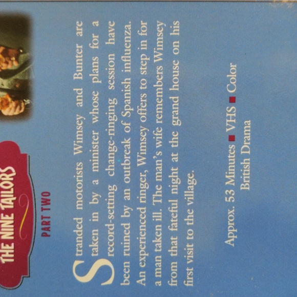 Lord Peter Wimsey The Nine Tailors 4 VHS BBC Drama Mystery 1974 Series - Picture 6 of 10